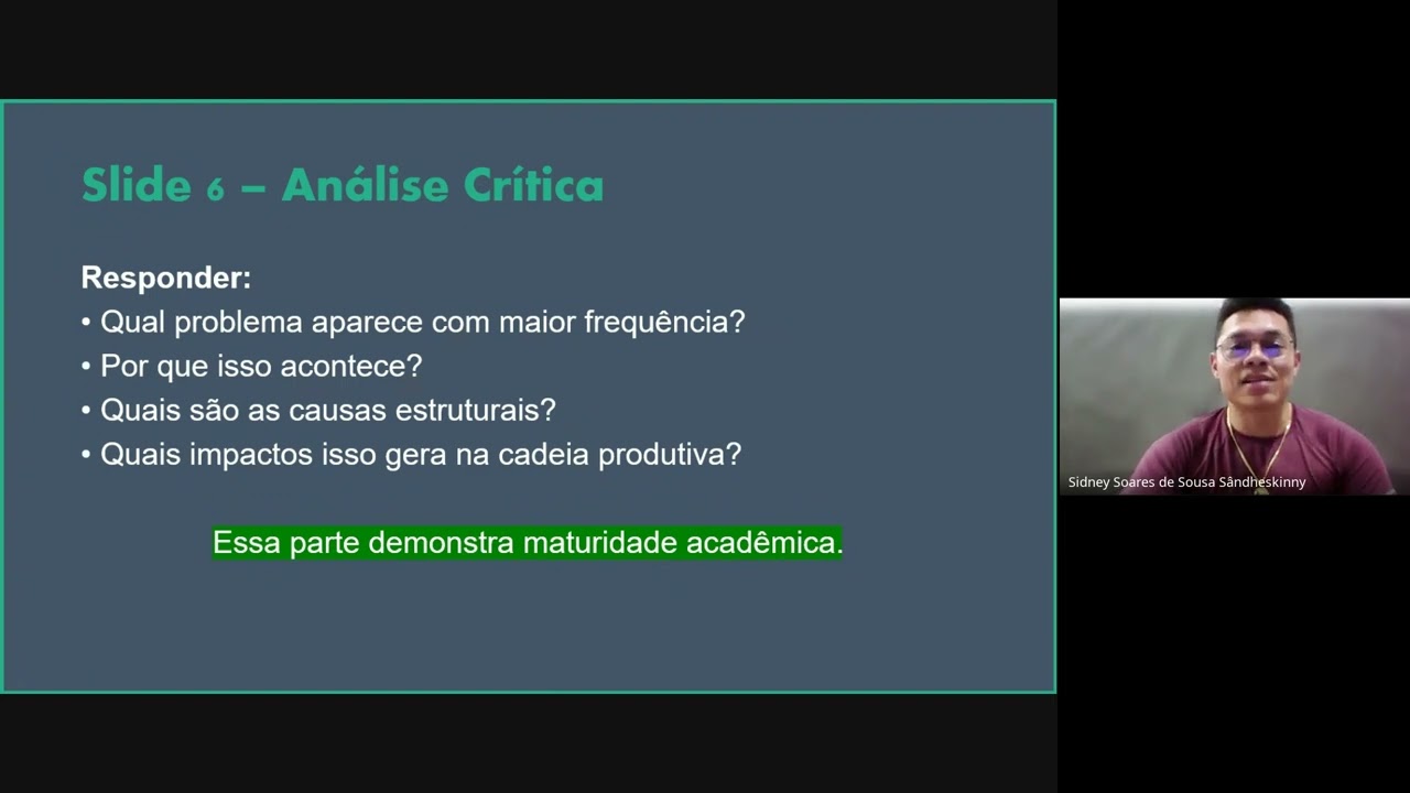 Orientação para apresentação do diagnóstico da realidade