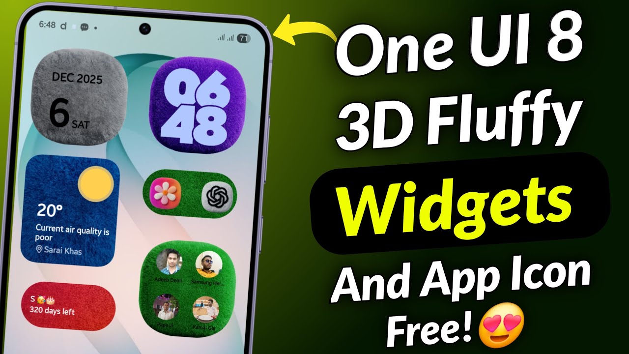 One UI 8 3D Fluffy Widgets and App Icons: Install Free on Any Samsung Galaxy Device