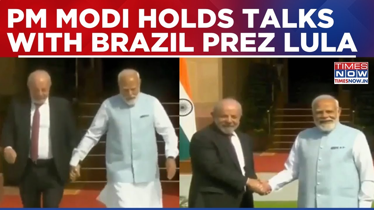PM Modi Holds Talks With Brazil President Luiz In&aacute;cio Lula da Silva At Hyderabad House