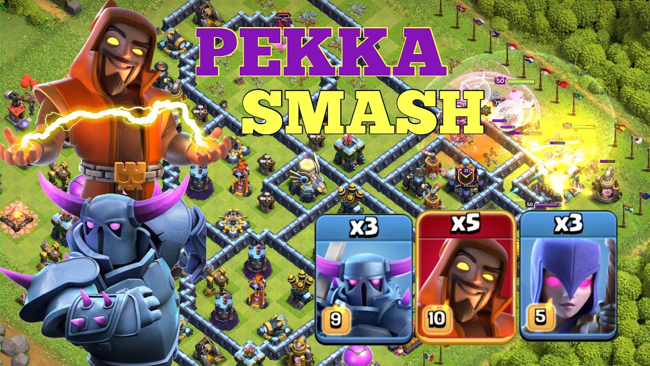 'Chinese Smash' Th13 Super Wizard Pekka Smash Legend League Attacks 2021 April! Clash of Clans