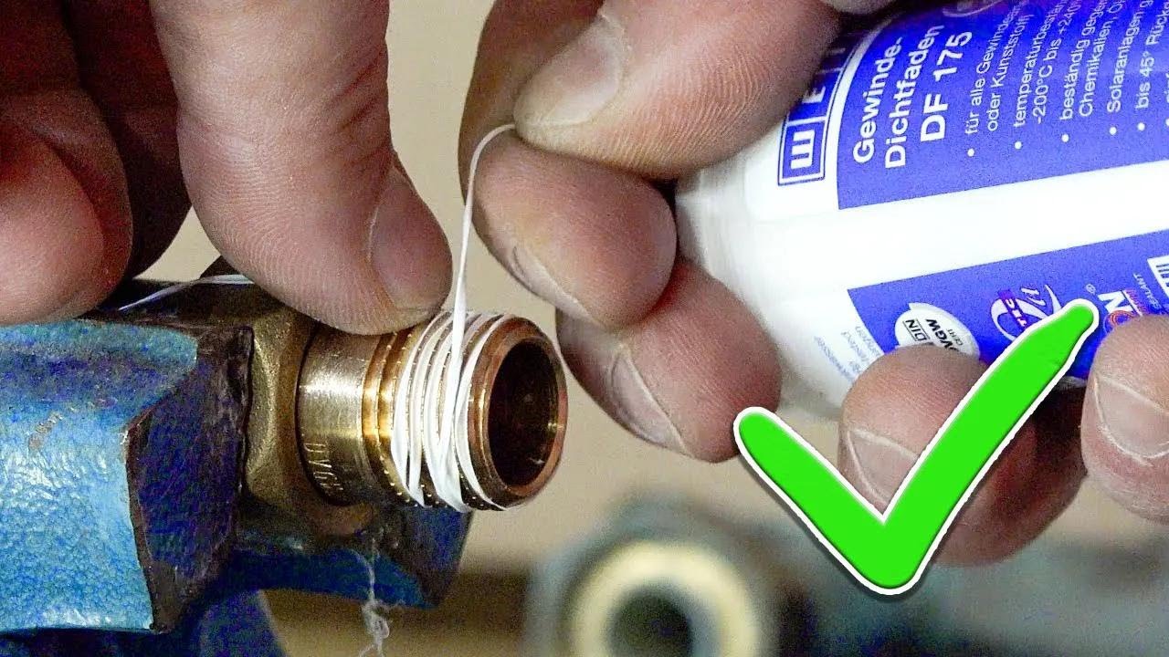 Como vedar rosca sem usar estopa | Passo a passo fácil com fita veda rosca