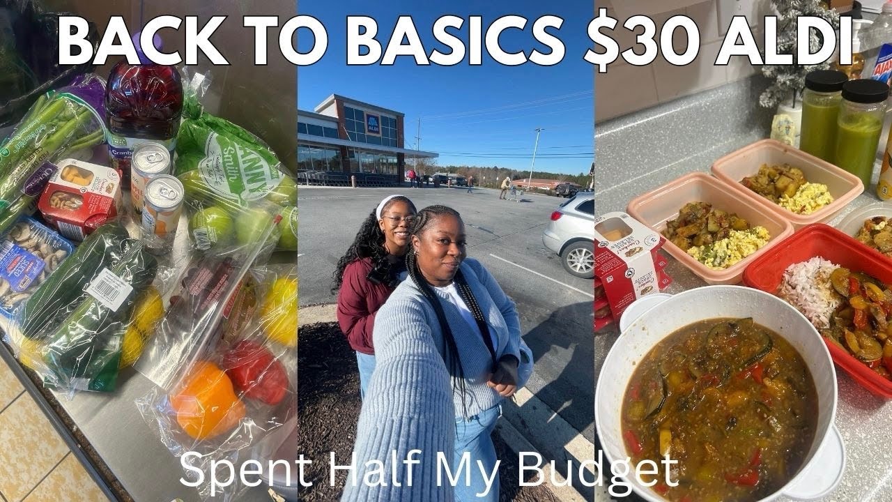 Набор продуктов ALDI для приготовления еды за 30 долларов (без мяса) + зеленые соки | Становимся ...