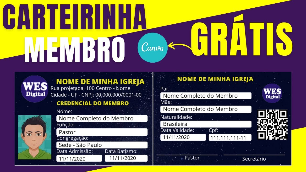 Carteirinha de Membros Grátis, Veja como Criar Carteirinhas e Modelos Grátis de Carteirinha Parte 1