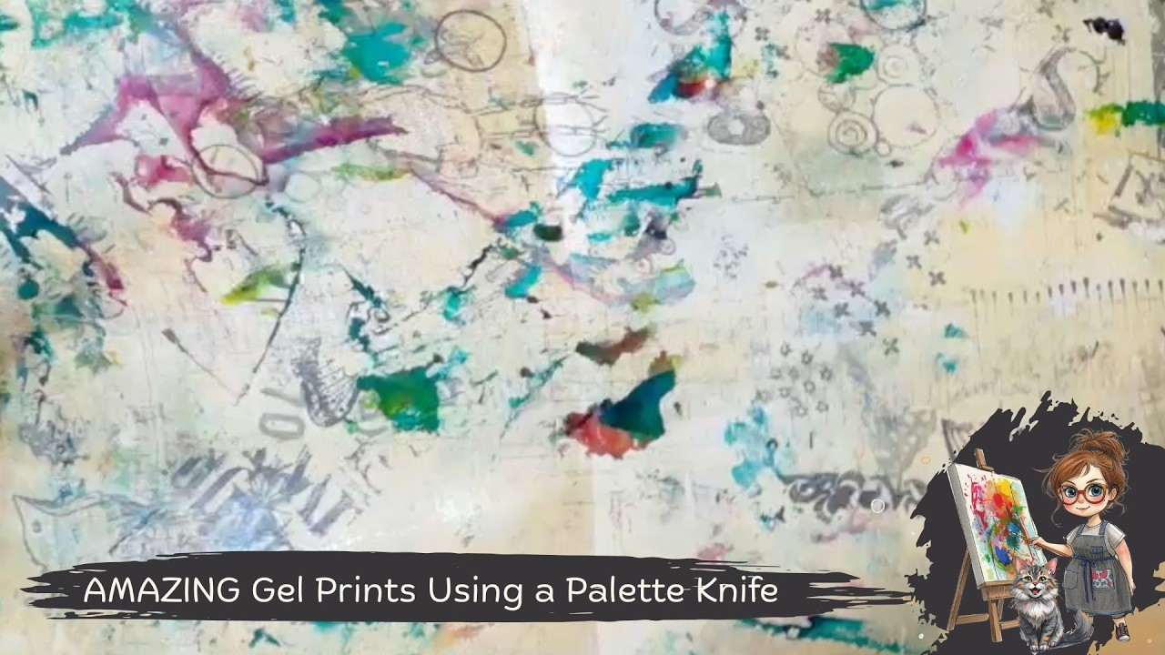 Incredible TEXTURED and COLORFUL Gel Prints Using a Palette Knife and Gloss Medium #gelprinting
