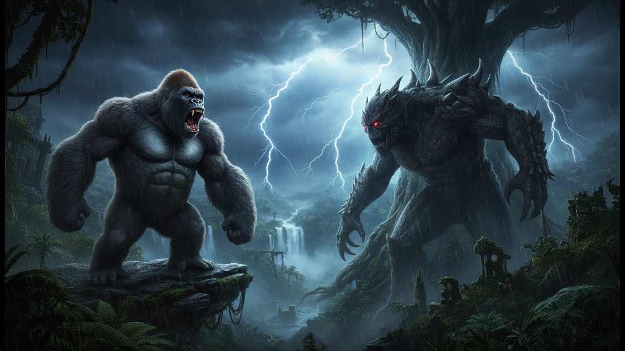 Kong vs The Dark Titan  The Great Battle Begins