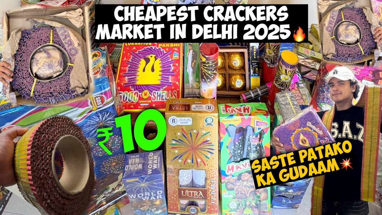 Sabse Saste Patake🔥Cheapest Crackers Market In Delhi 2025 | Crackers Stash 2025