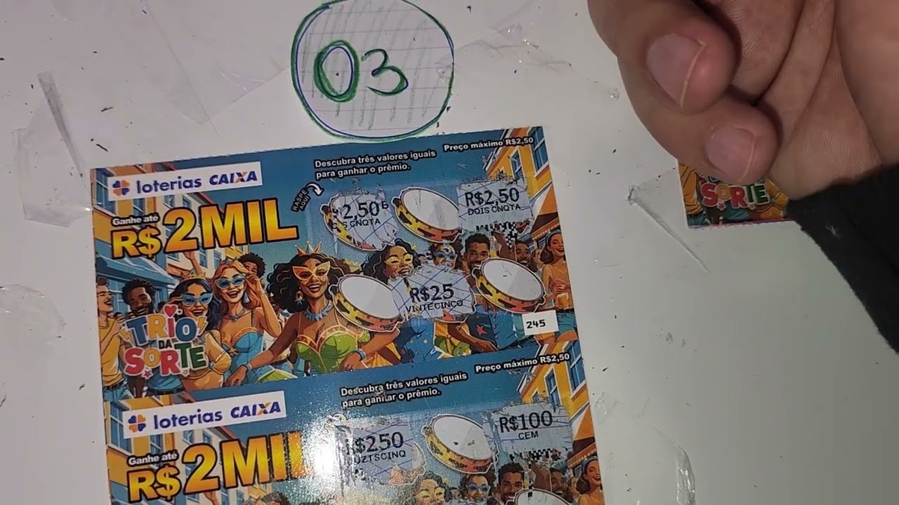 A SAGA CONTINUA - RASPANDO RASPADINHAS DE CARNAVAL LOTERIAS CAIXA 03