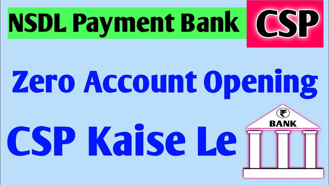 nsdl payment bank csp commission | nsdl payment bank csp kaise khole | NationXpress