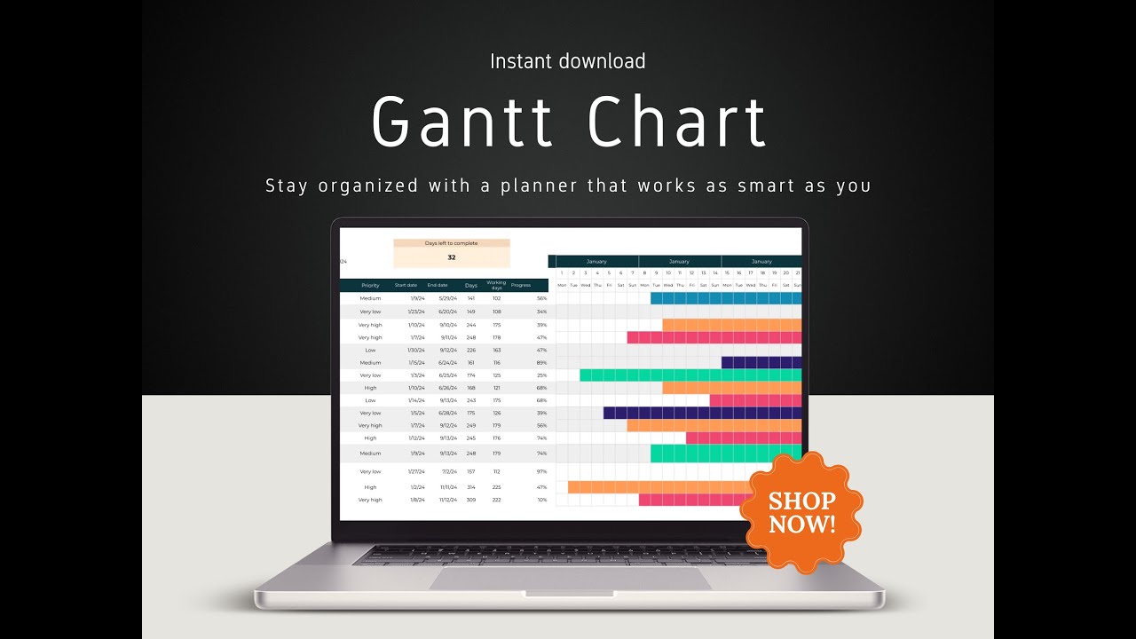 How to use the Gantt Chart Template | Tutorial