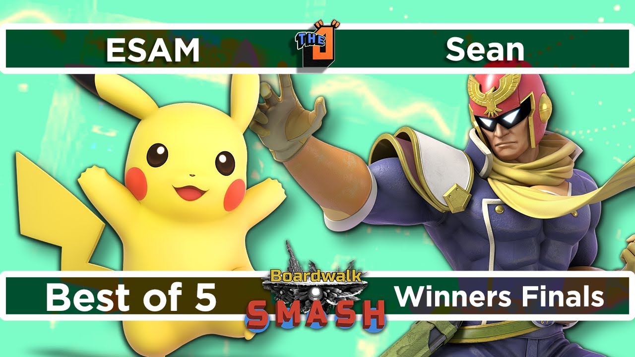 ESAM (Pikachu) vs Sean (Captain Falcon) Winners Finals - Boardwalk Smash #38 - SSBU