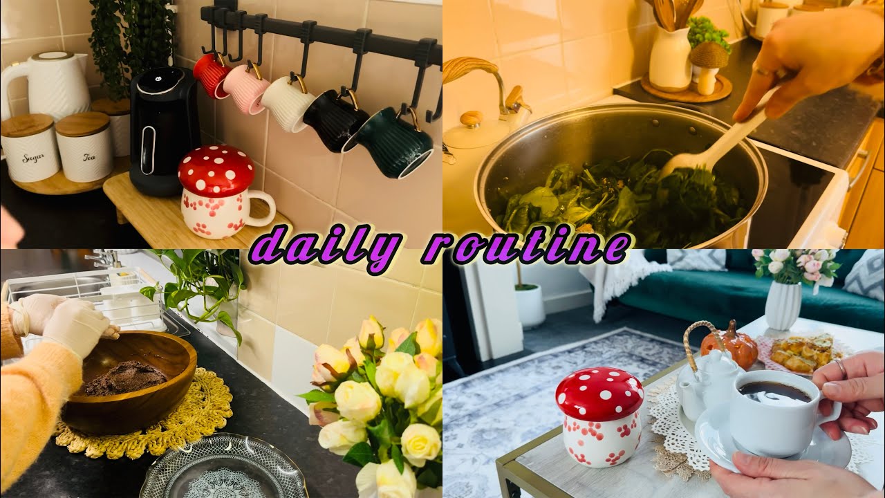 ☕ روتين بيتي دافي | تنظيف الغسالة بعمق+ عملت ركن القهوة + حلو صحي بثلاث مكونات