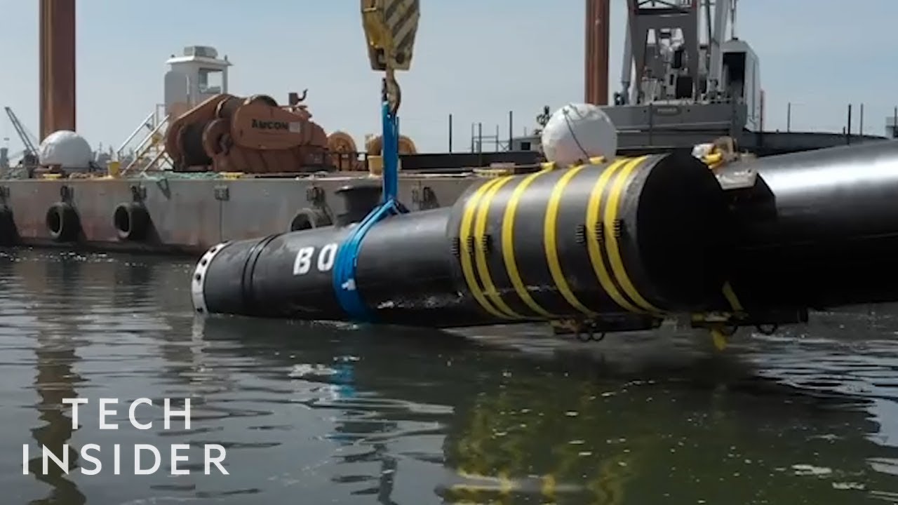 Giant Floating Pipes Help To Remove Ocean Waste
