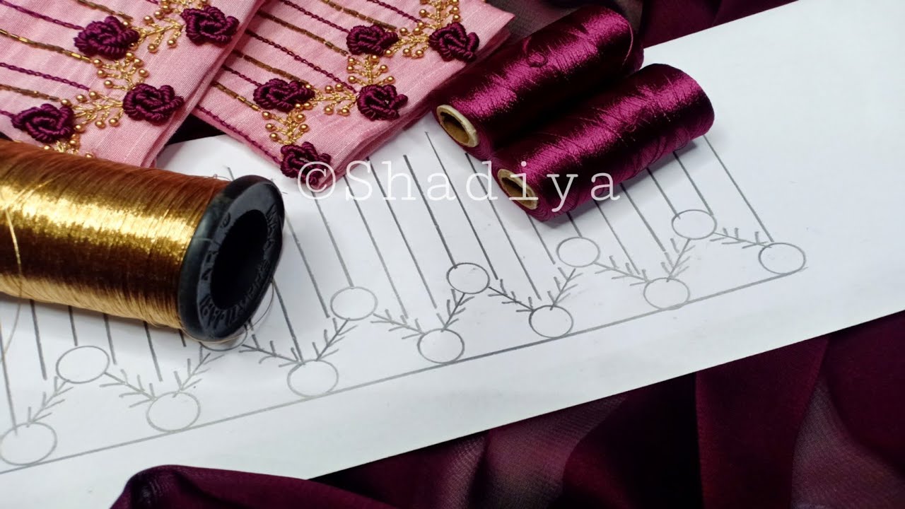 Unique hand embroidery for blouse and kurti sleeve|hand embroidery design for kurti salwar