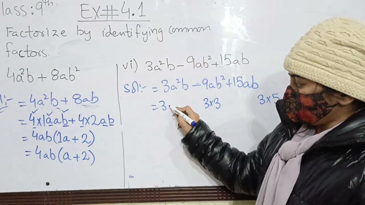 Factorization | Ex 4.1 q#1 (iv, vi) | class 9th smart syllabus | @EngrAqsaOfficial