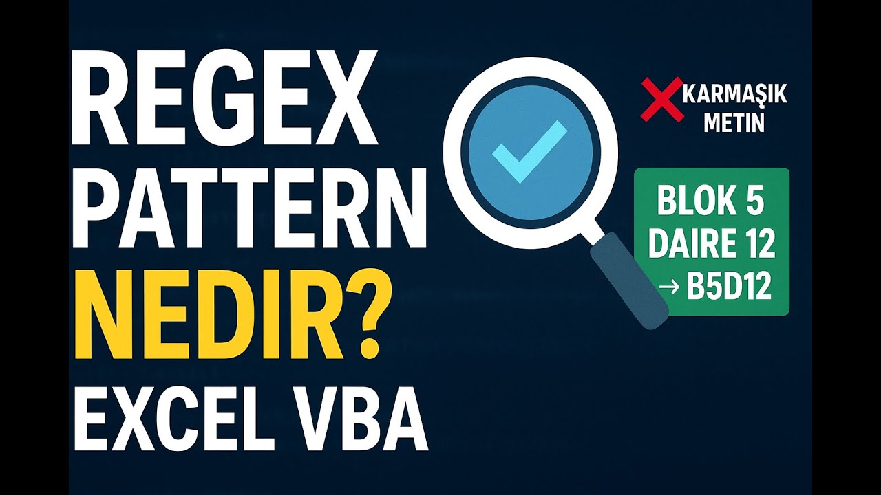 Excel VBA | RegExp Regular Expression ile EN HIZLI METİN AYIKLAMA