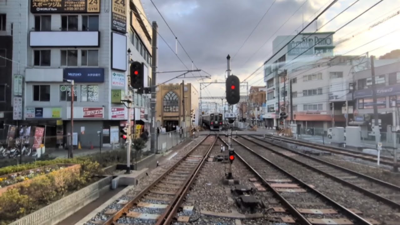 【阪急電車】(逆再生動画)宝塚線庄内駅:阪急9000系9001F(西国七福神巡りのヘッドマーク付き)急行大阪梅田行き通過(2026/1)