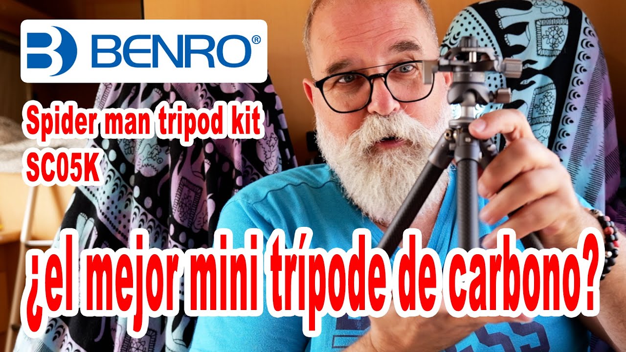 Mini trípode fibra de carbono Benro Spider Man Tripod Kit SC05K - EN ESPAÑOL