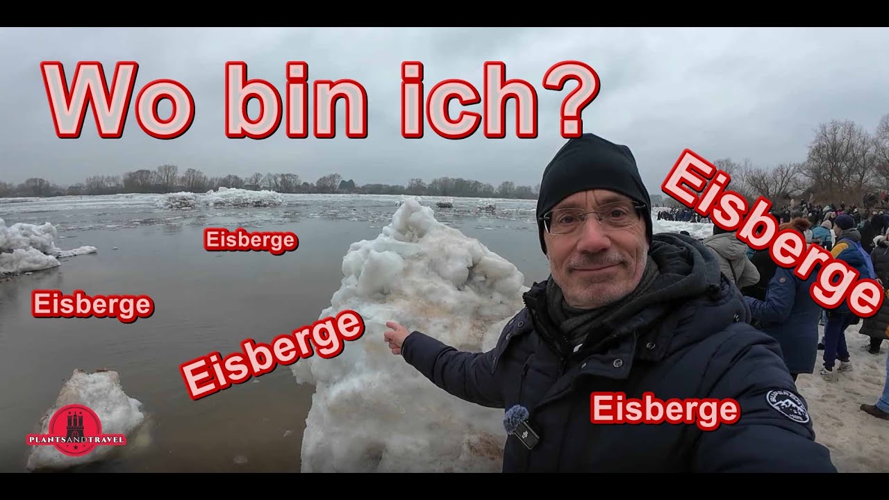 Unglaublich: Riesige Eisberge treiben auf der Elbe bei Geesthacht