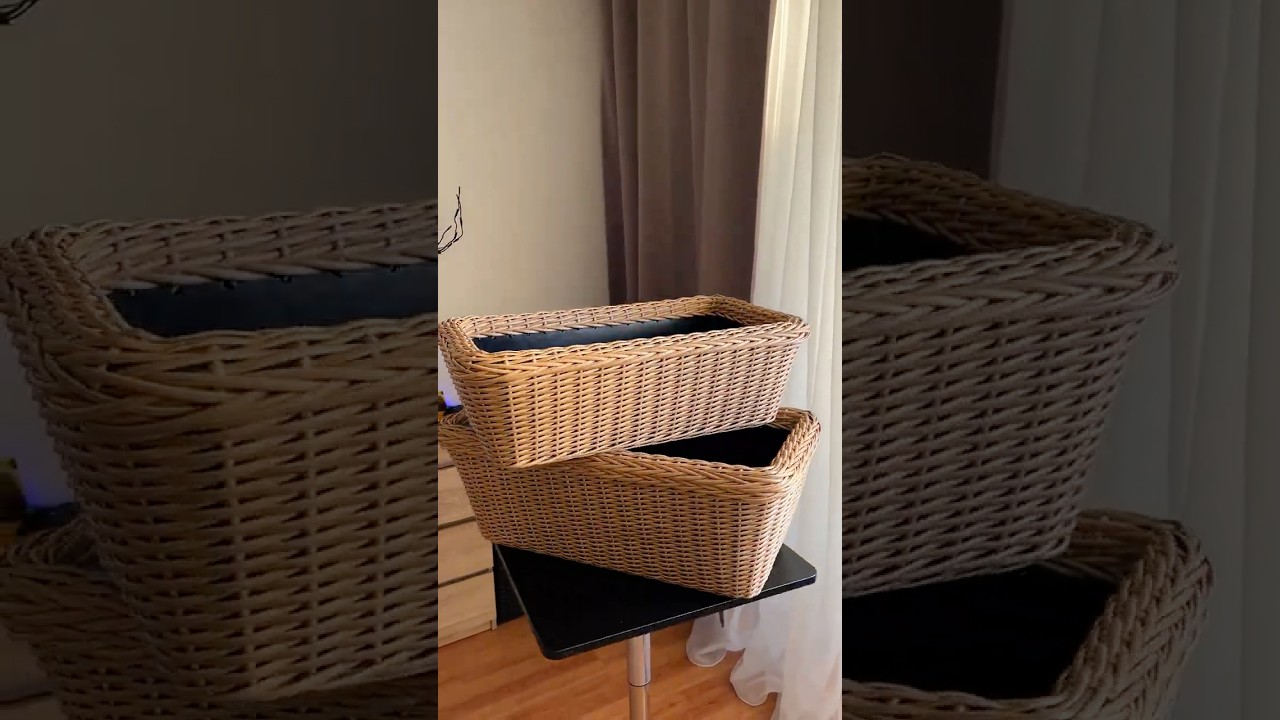 Кашпо для сада. Контейнерное озеленение. Кашпо из ротанга. #ротанг #кашпозротангу #плетение #сад
