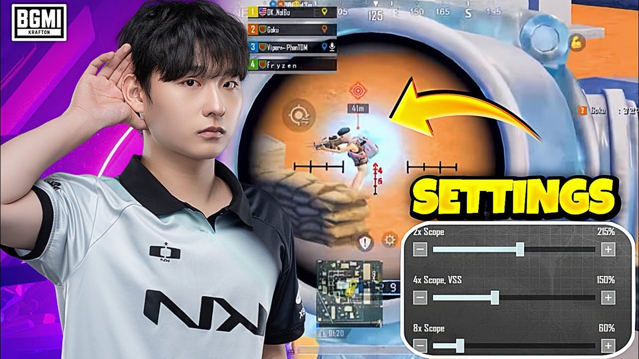 DK-Nolbu😱BGMI Best Sensitivity & 5 Fingers Control Layout🚨Zero Recoil Sensitivity For iPhone’s🎯