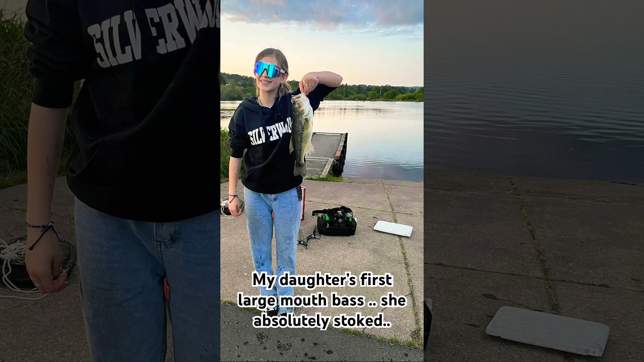 My daughter’s first bass … 