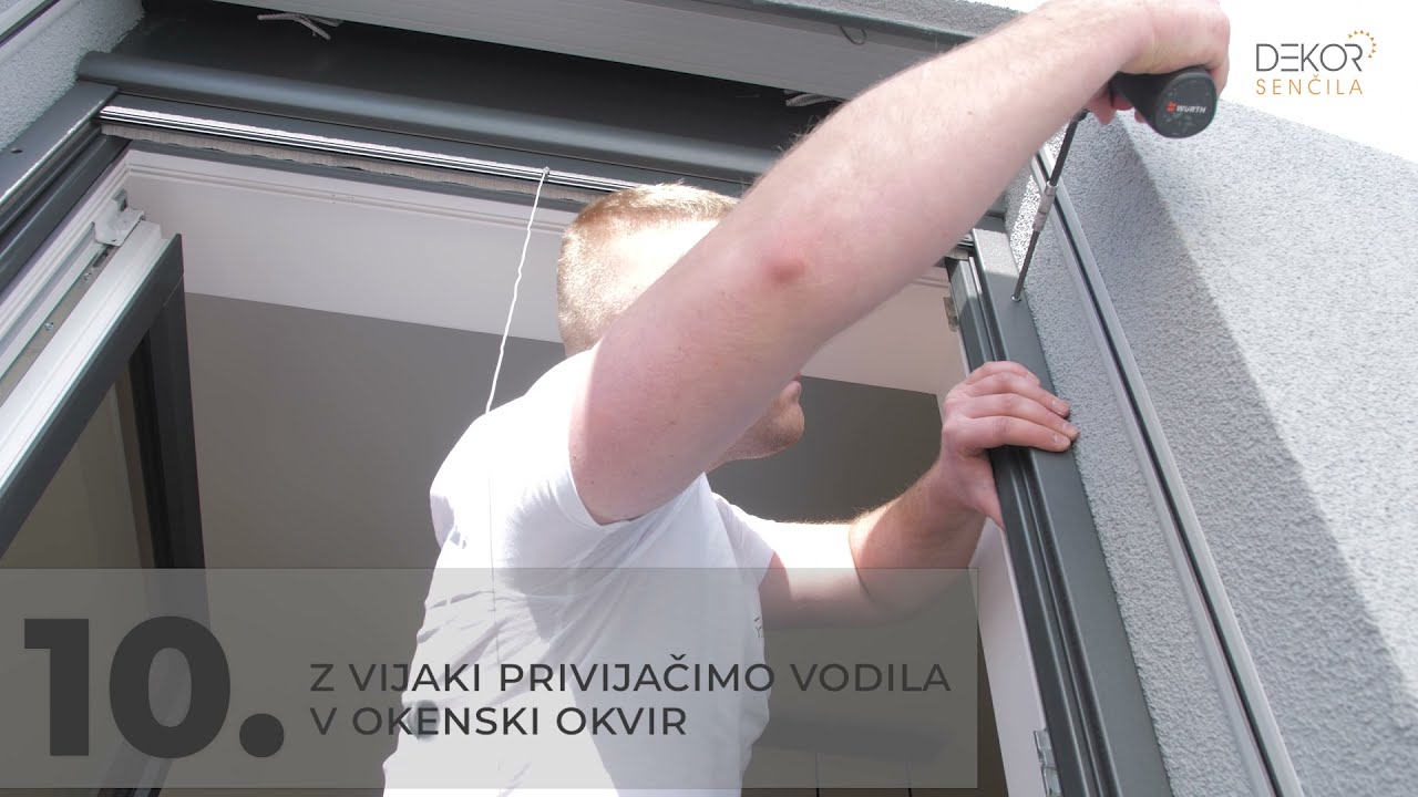 Montaža rolo komarnika - Dekor senčila