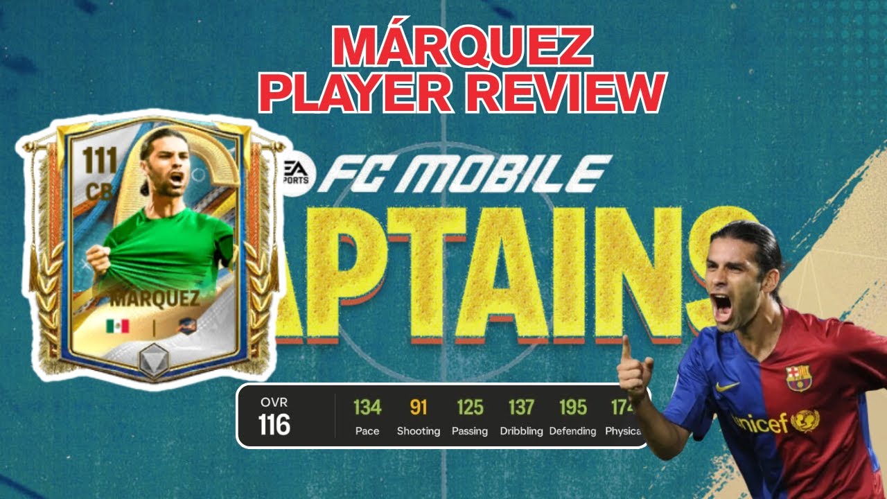 Rafael Márquez 111 OVR 🔥 | BEST CB FOR 800 🎯?Review FC Mobile 25 | Gameplay + Stats