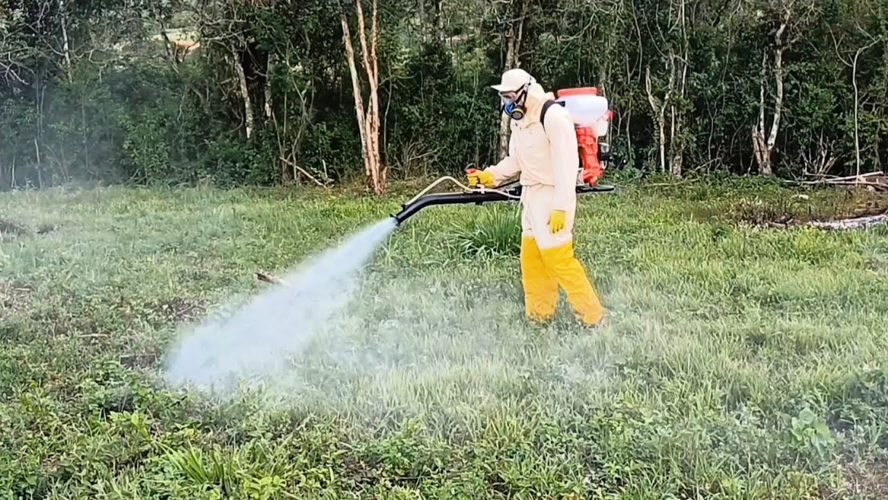 Atomizador costal kawashima hoje foi dia de passar herbicida glifosato