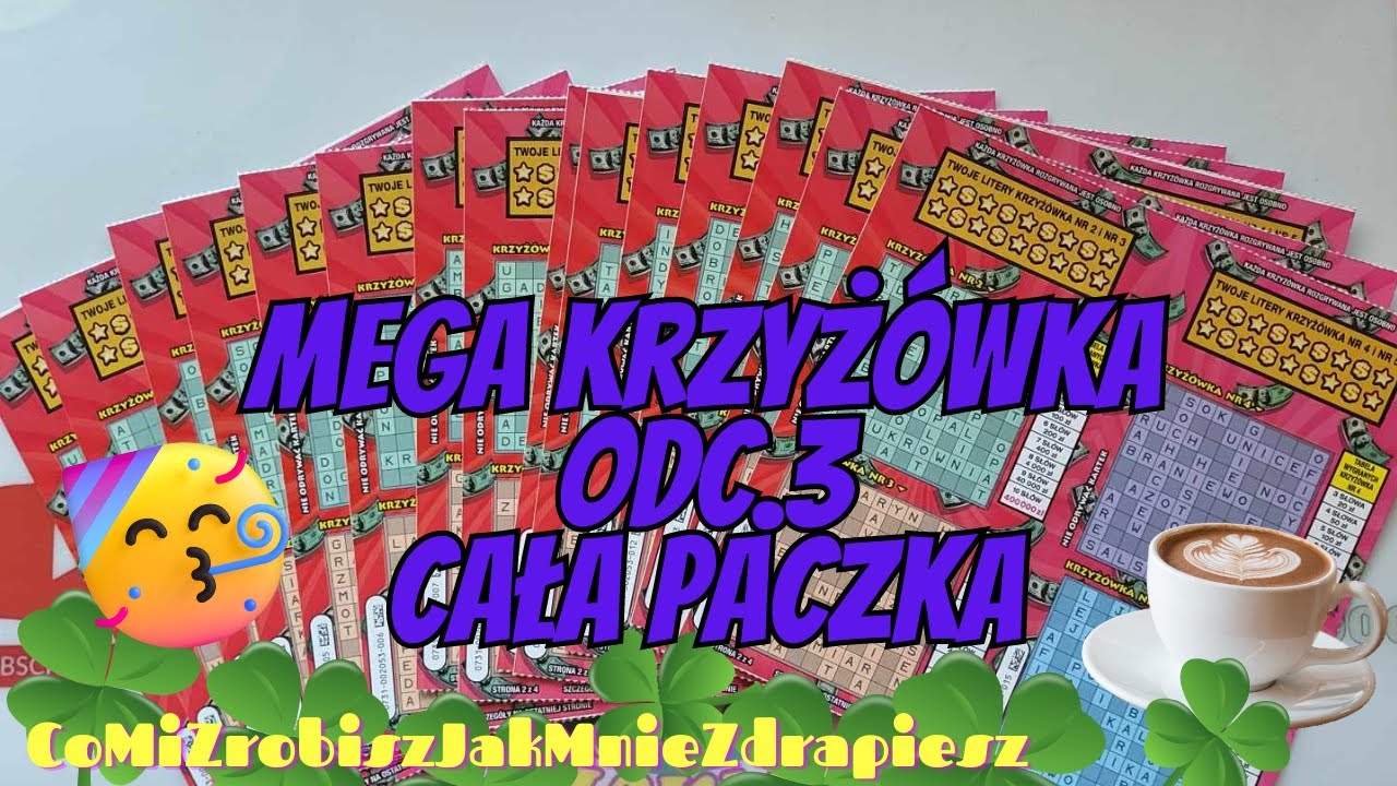 Cała paczka Mega Krzyżówkaodc.3 🥰😻😍❤️🎉☕💲🔞🍀💕 #zdrapki #zdrapkilotto #lotto #yt #youtube