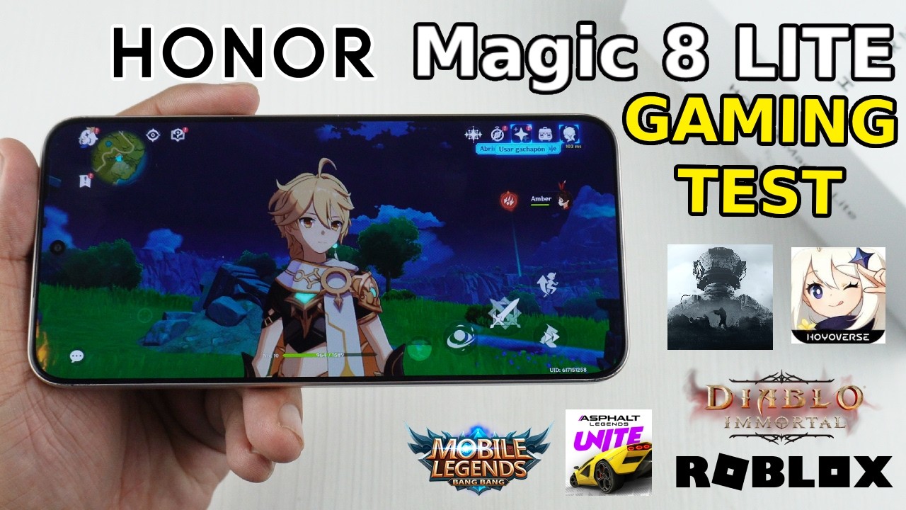 HONOR Magic 8 Lite 5G | Gaming Test | Genshin Impact, Mobile Legends, Arena BreakOut, Roblox, Diablo