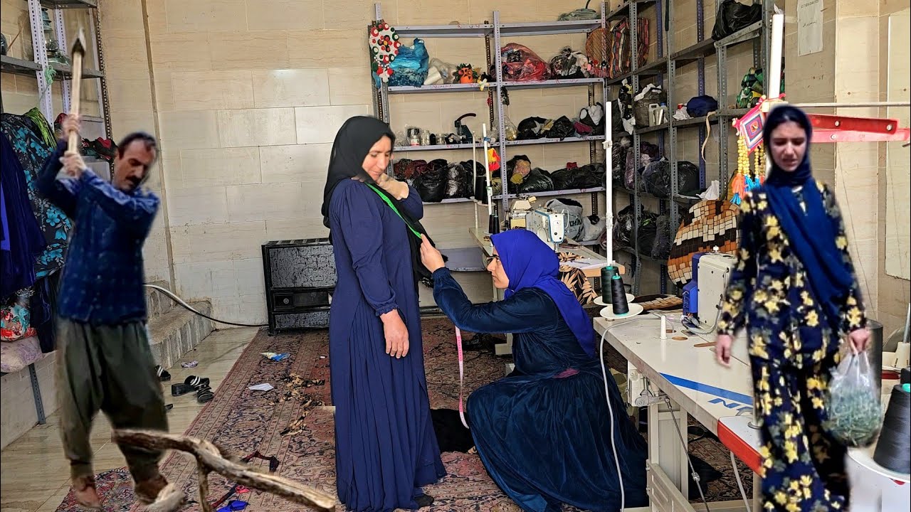 A busy day with Shakeel going to the tailor to sew clothes and Amir chopping firewood.