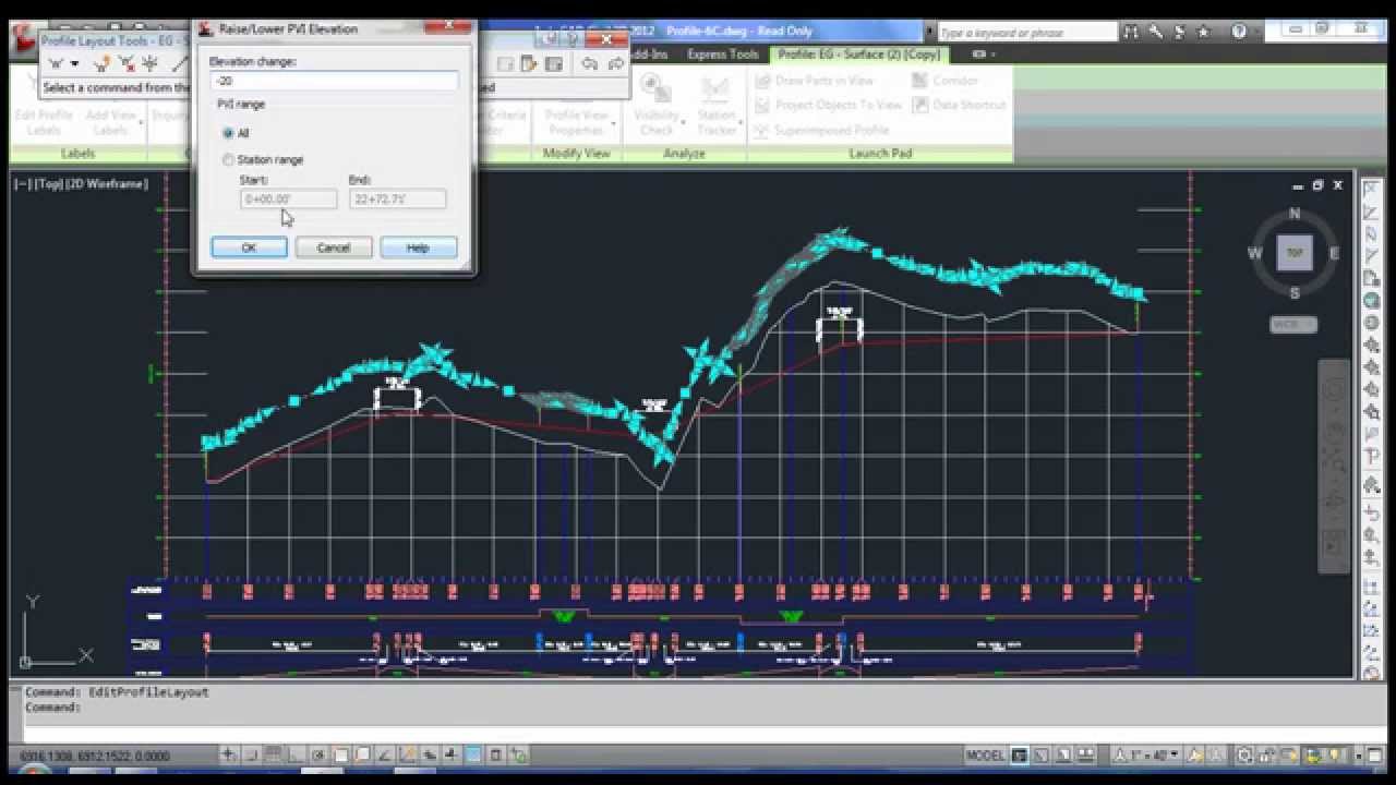 Civil3D Copy, Raise/Lower Surface Profile App (RTCL_CRLPROF)