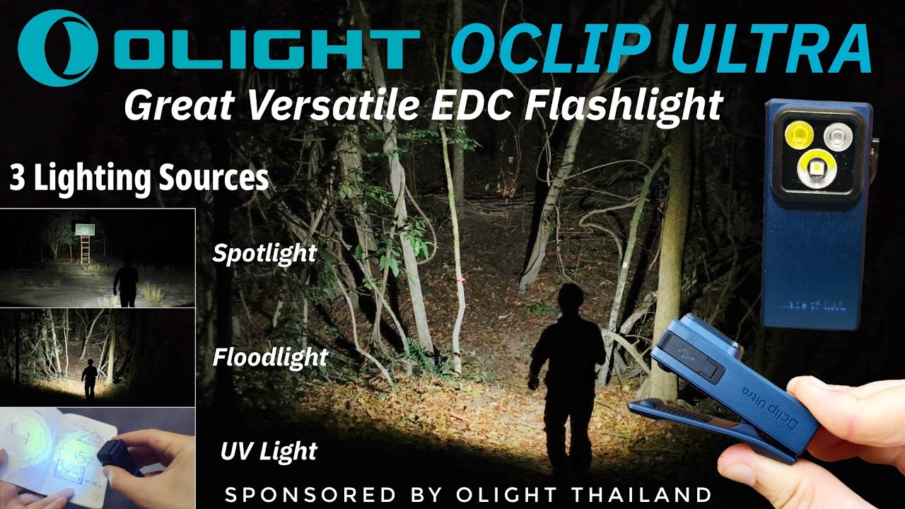 Oclip ULTRA - Great Versatile EDC Flashlight, 3 Lighting Sources, Clip & Magnet 530 Lumens MAX