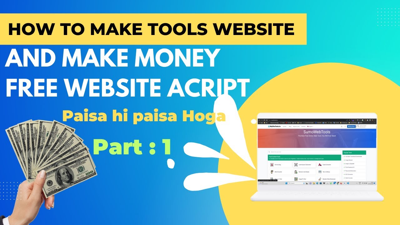 How to make Tool Website for Free | How to Earn Money from Tool Website in hindi