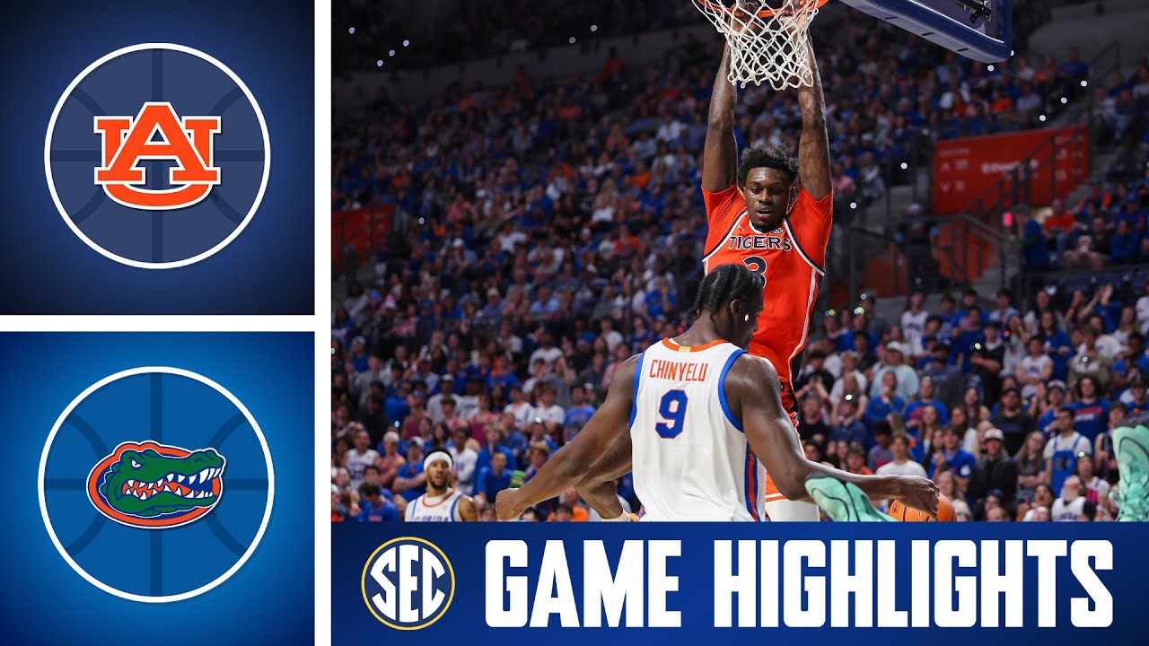 Auburn Tigers at No. 16 Florida Gators | Game Highlights | 2026 SEC Men's Basketball