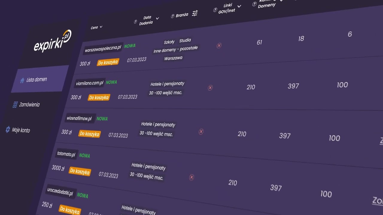 Expirki.pl - domeny z historią SEO