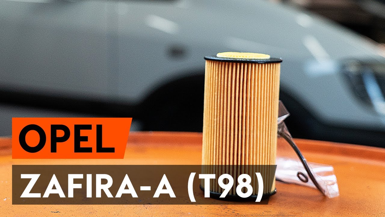 Kaip pakeisti tepalo filtras ir variklio alyva OPEL ZAFIRA-A 1 (T98) [AUTODOC PAMOKA]
