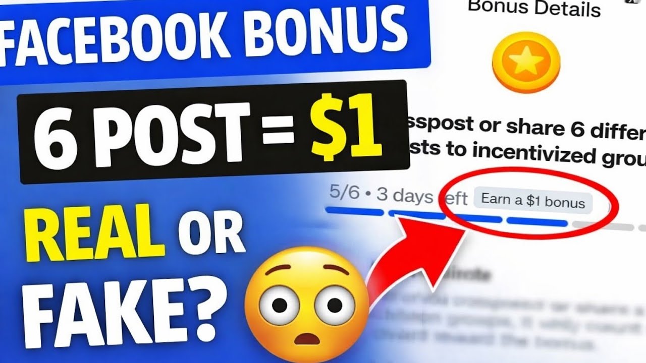 Facebook Crosspost Bonus $1 💰 | 6 Posts Share karke Paise Kaise Kamaye? Full Guide 2026