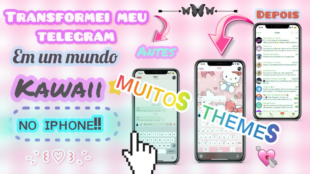 Personalize seu Telegram no iPhone estilo cute! 🍬📲✨💗
