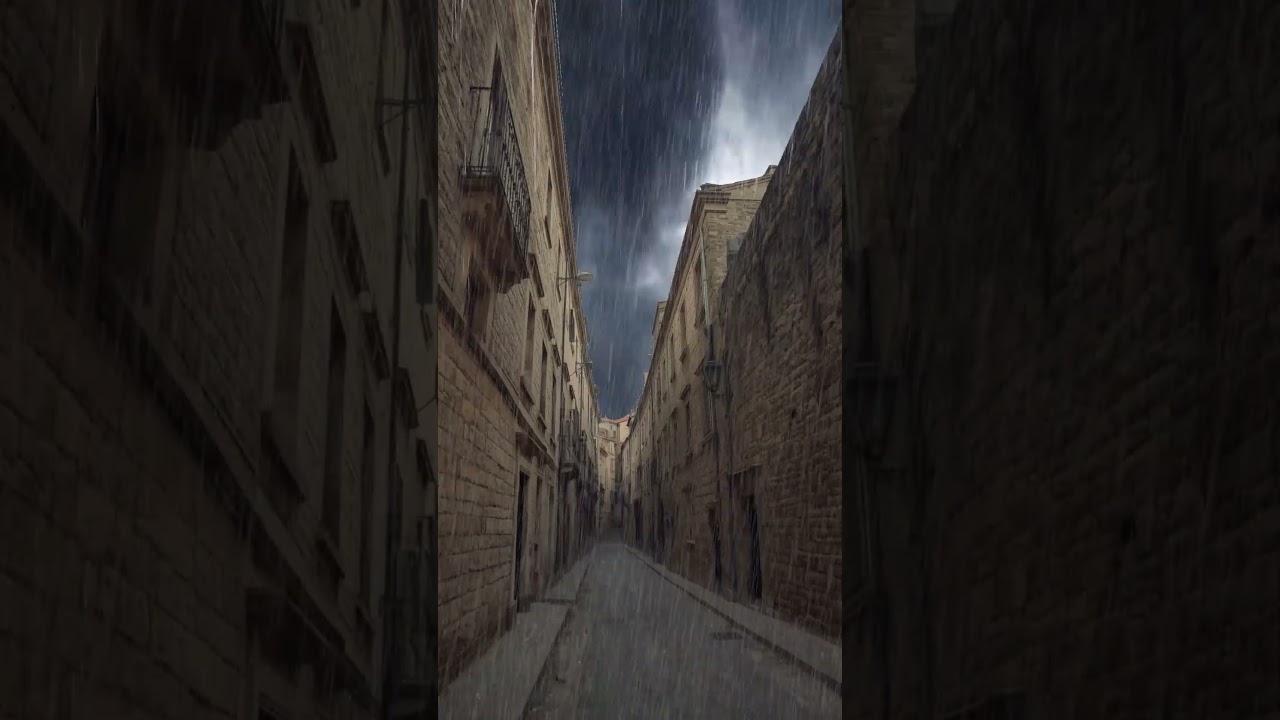 Rain Over the Old City Streets &mdash; Timeless Beauty in Every Drop #rain #shorts