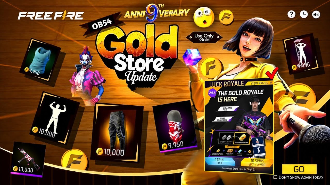 9th Anniversary Gold Store 2026 🤯 OB54 Gold Store Update | New Gold Vault Royale Free Fire 2026