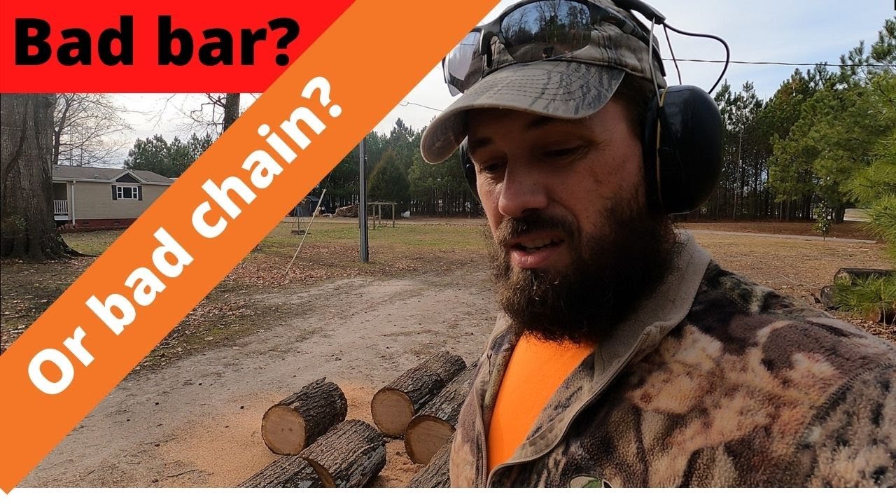Why's my chainsaw cutting crooked?