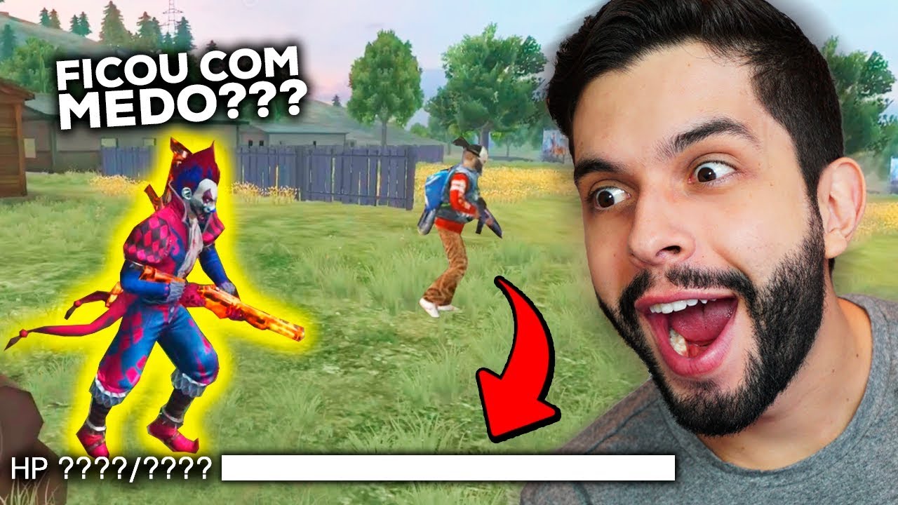 EU NÃO MORRO?!? USEI A SKIN DO PALHAÇO DA NOITE E ME SURPREENDI NO FREE FIRE!