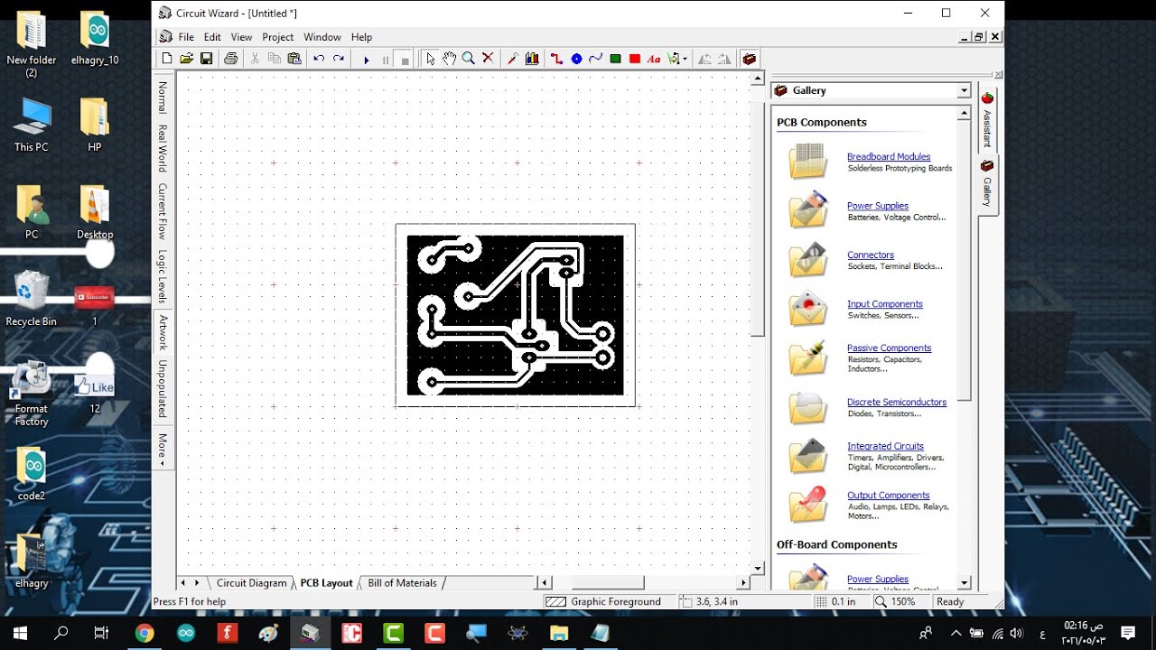 كيفية تصميم دايرة PCB باستخدام برنامج circuit wizard بالشرح