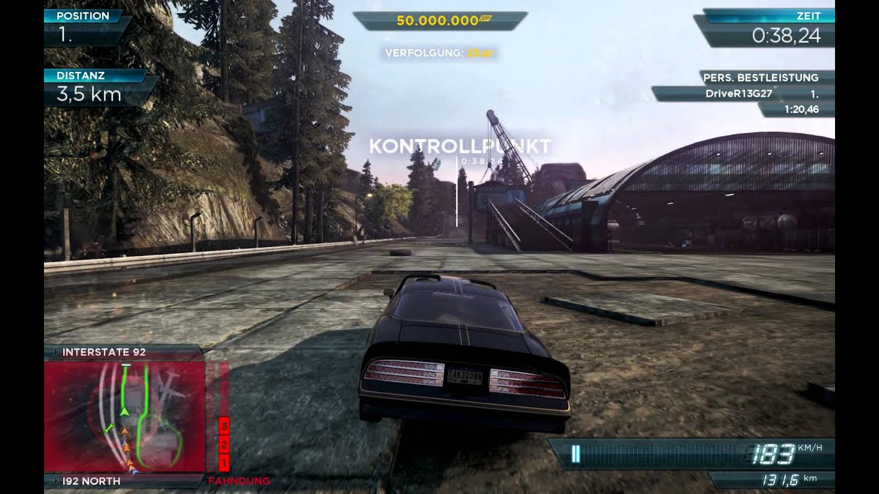 NFS Most Wanted 2012: Pontiac Firebird T/A - Bootlegging (Movie Legends DLC) (#386)