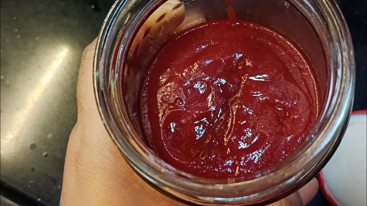 #Homemade  tomato 🍅 ketchup Bina preservatives bina colours ke
