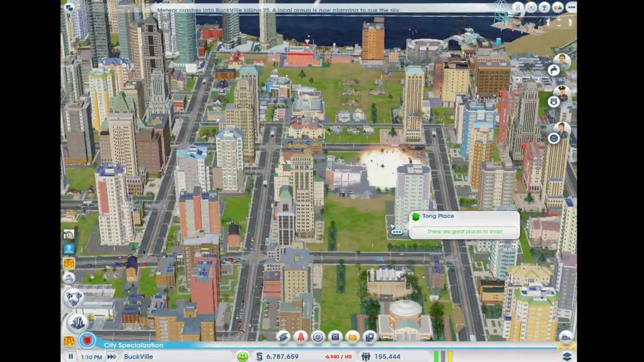 SIMCITY 2013 Bus Terminal Disaster (Part 1 Meteor Strike)