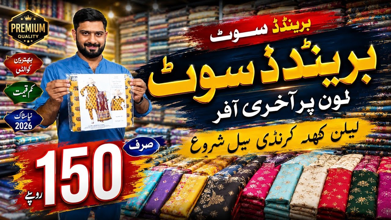 🔥 Branded Lawn Suits | Cut Piece Cloth & Lilan Suit Wholesale | Faisalabad Wholesale Cloth Market