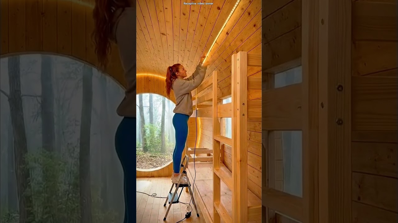 Girl built a house inside a tree || #trending #shortvideo