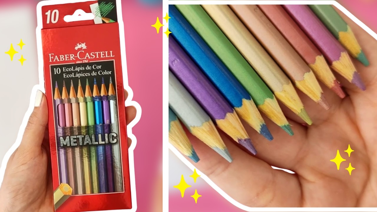 O Melhor Lápis de Cor Metálico!? Faber-Castell Metallic